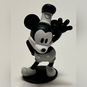 2018 Disney Steamboat Willie Classic Retro Mickey Mouse Waving PVC Figure